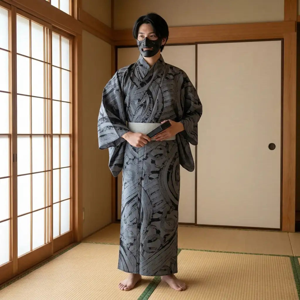 Vêtement japonais homme à manches amples