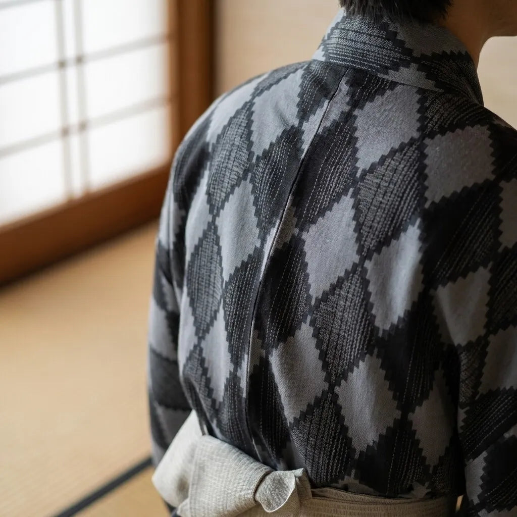 Vêtement japonais homme kimono coupe ample