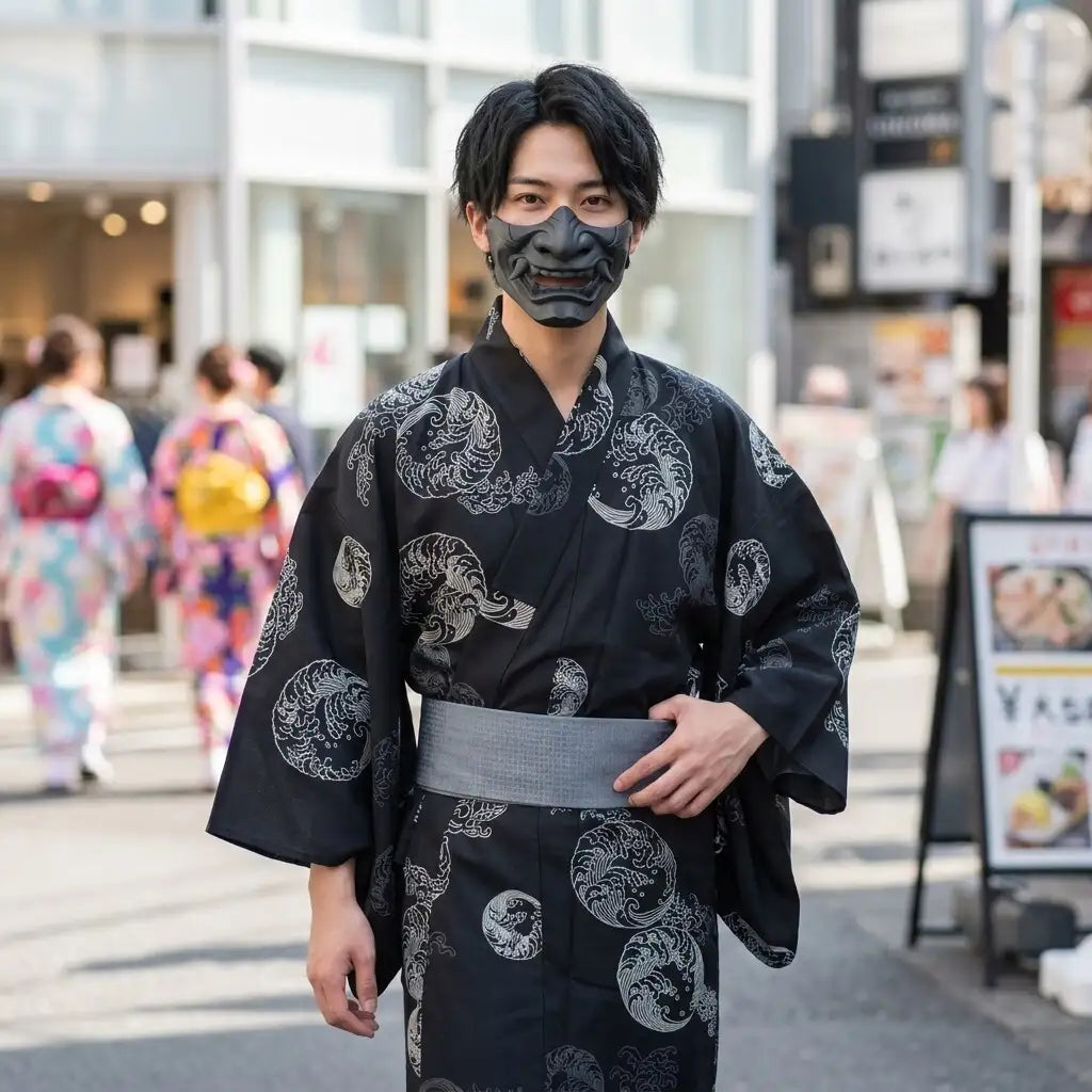 Yukata Homme Motif vue arrière