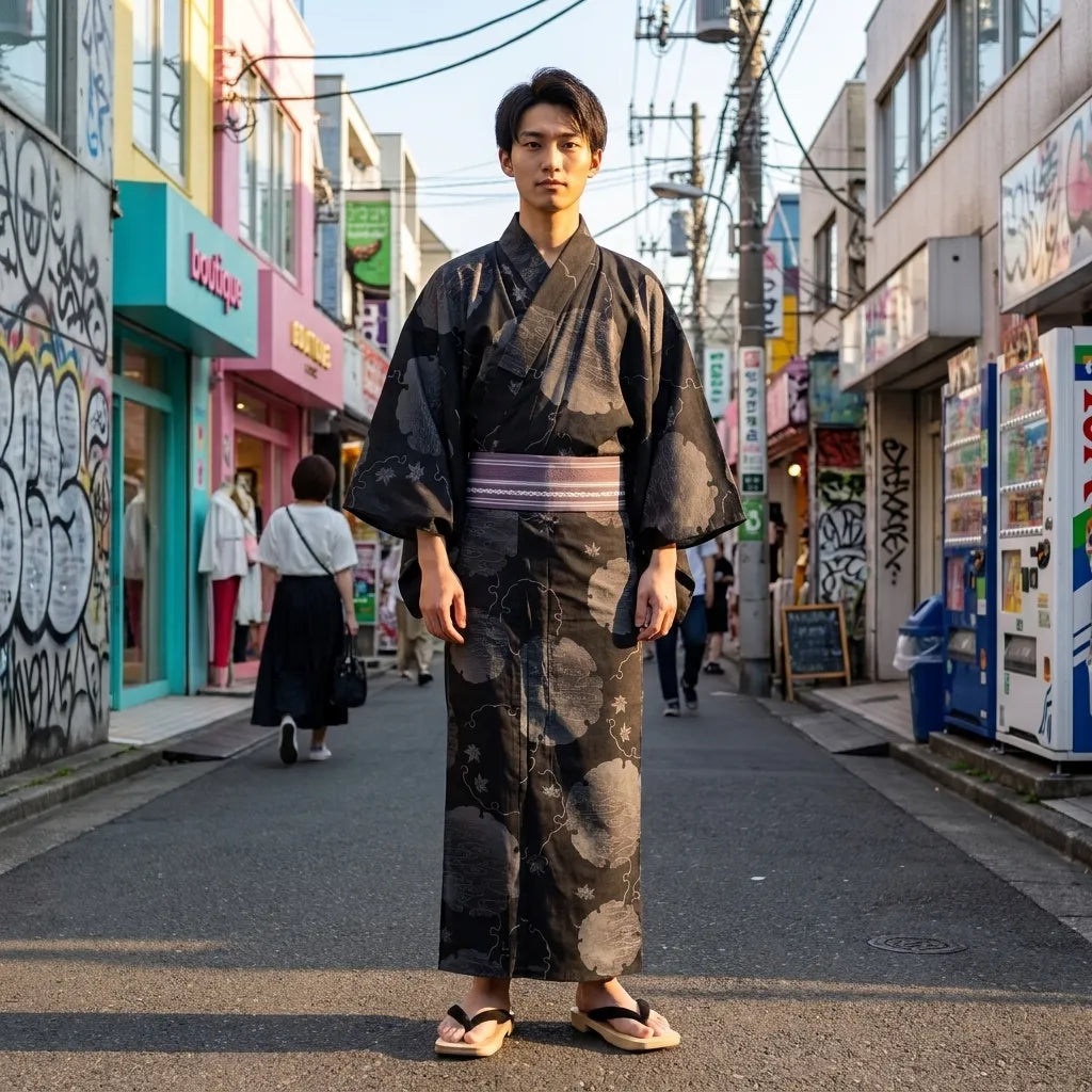 Yukata Homme Yukiwa vue arrière