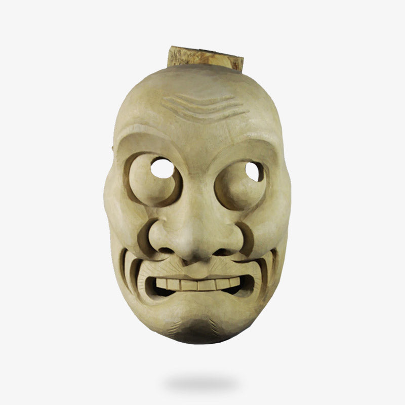 Masque du No en bois sculpté