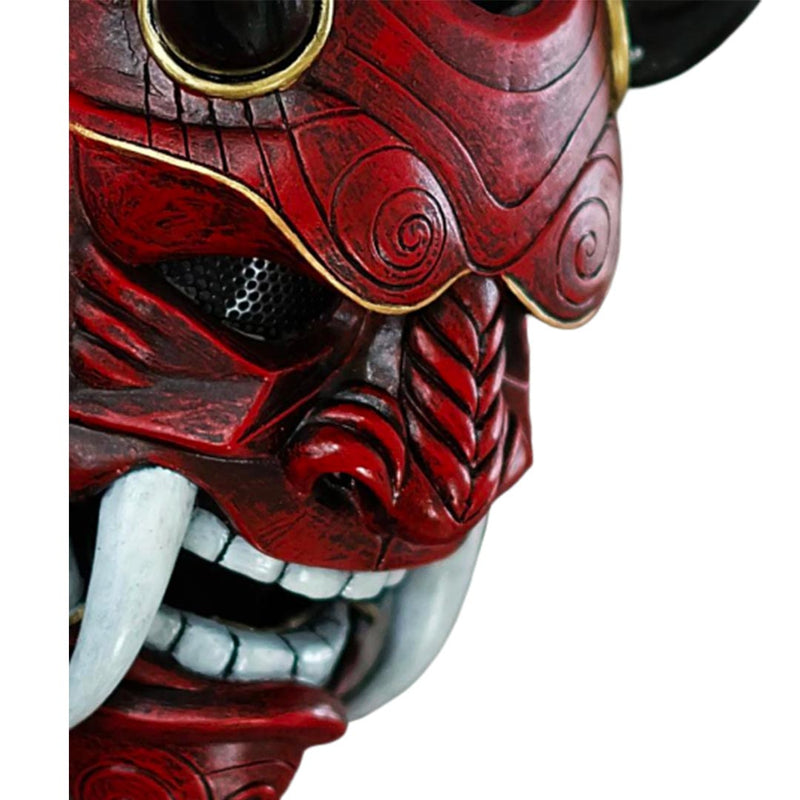 Ce masque japonais enfer s'inspire du démon Oni qui vient du Yomi. L'enfer de la religion shinto