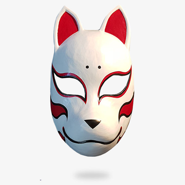 Ce masque Kitsune est un masque japonais renard. Accessoire peint à la main
