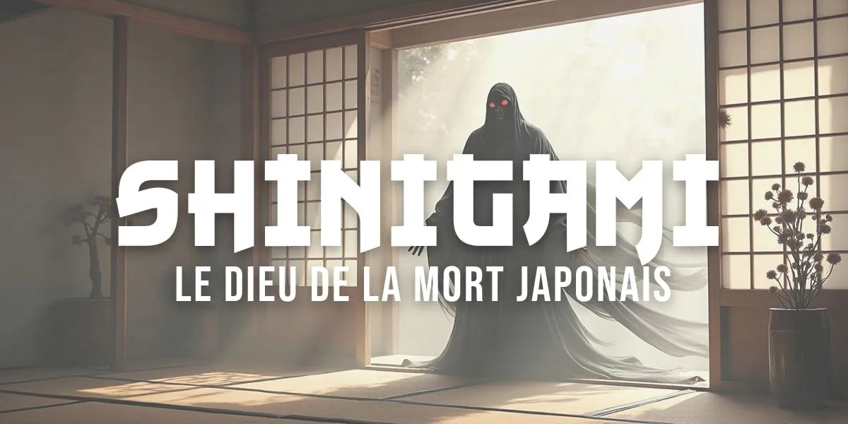 Estampe ukiyo-e représentant Shinigami, divinité japonaise de la mort, dans un style traditionnel