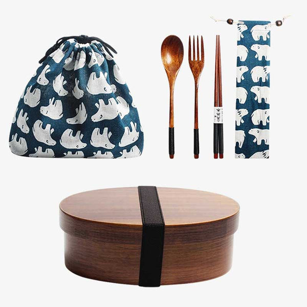 Boîte à Bento En Bois One Piece × Chorus Japon - Fabrication Japonaise