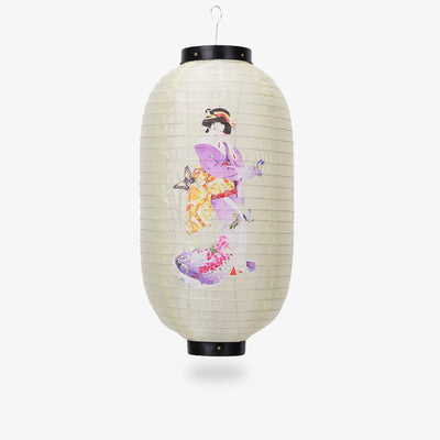 Une Lanterne japonaise dessin sur cet objet deco qui éclaire