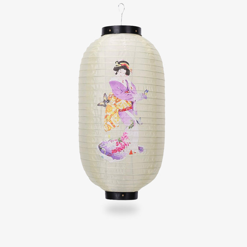 Une Lanterne japonaise dessin sur cet objet deco qui éclaire
