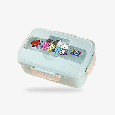 cette boite bento kawaii est en plastique dans un style japonais mignon