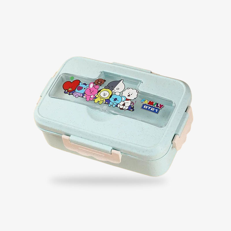 cette boite bento kawaii est en plastique dans un style japonais mignon
