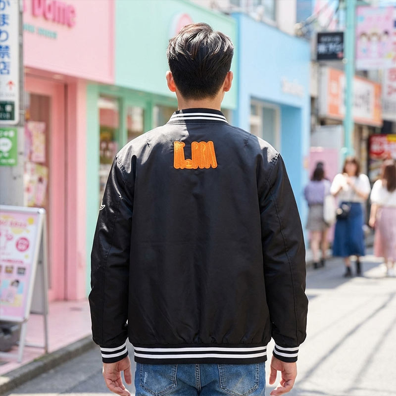 Blouson bombardier noir homme streetwear japonais