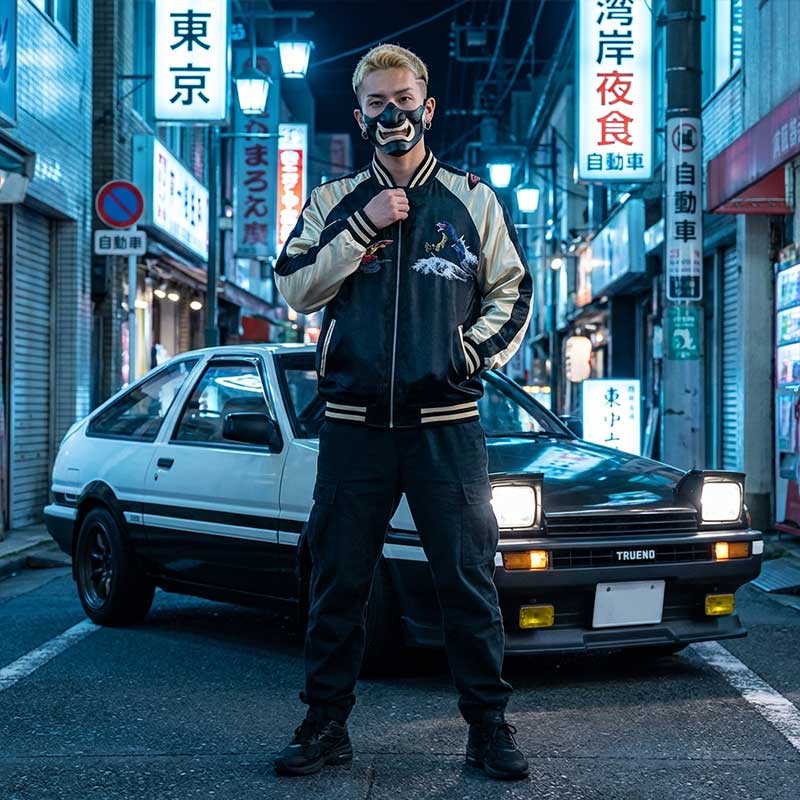 Blouson Sukajan Godzilla vue arrière