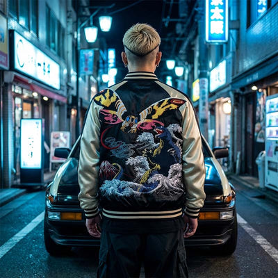 Blouson sukajan Godzilla vue d'ensemble