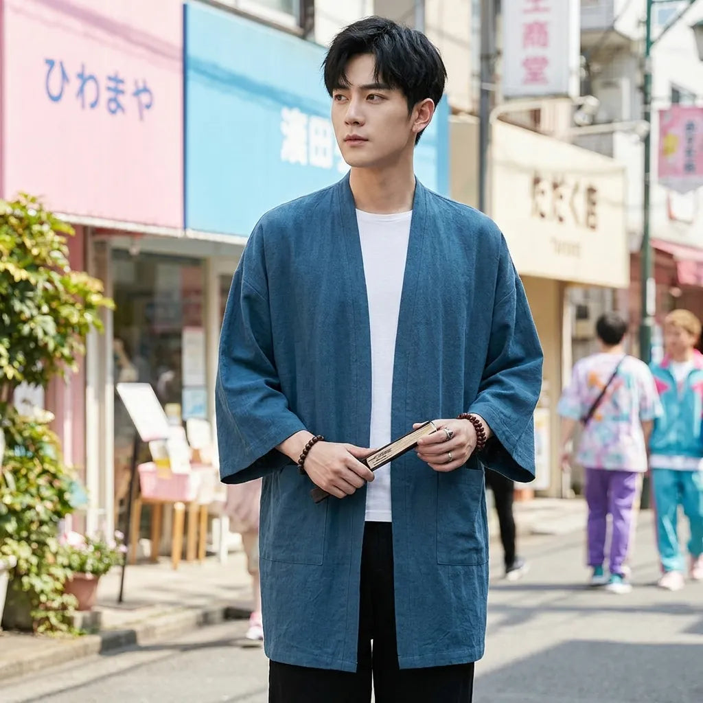 Cardigan Japonais Homme vue arrière