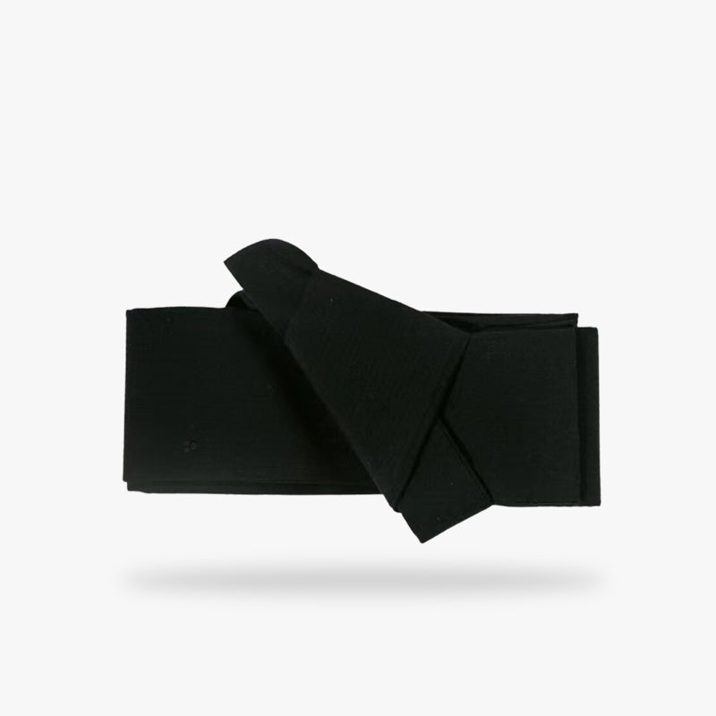 Ceinture Obi Homme noire en coton pour kimono