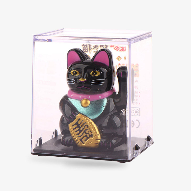 Un chat Maneki neko bras qui bouge solaire