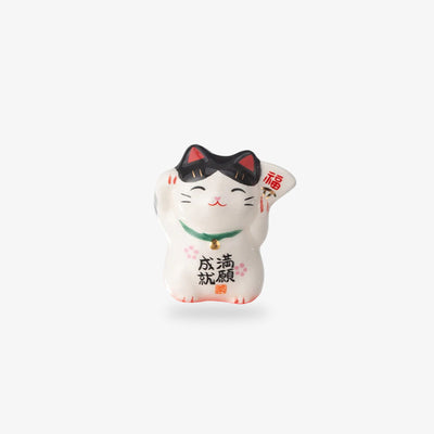 Chat porte-bonheur blanc décoration japonaise