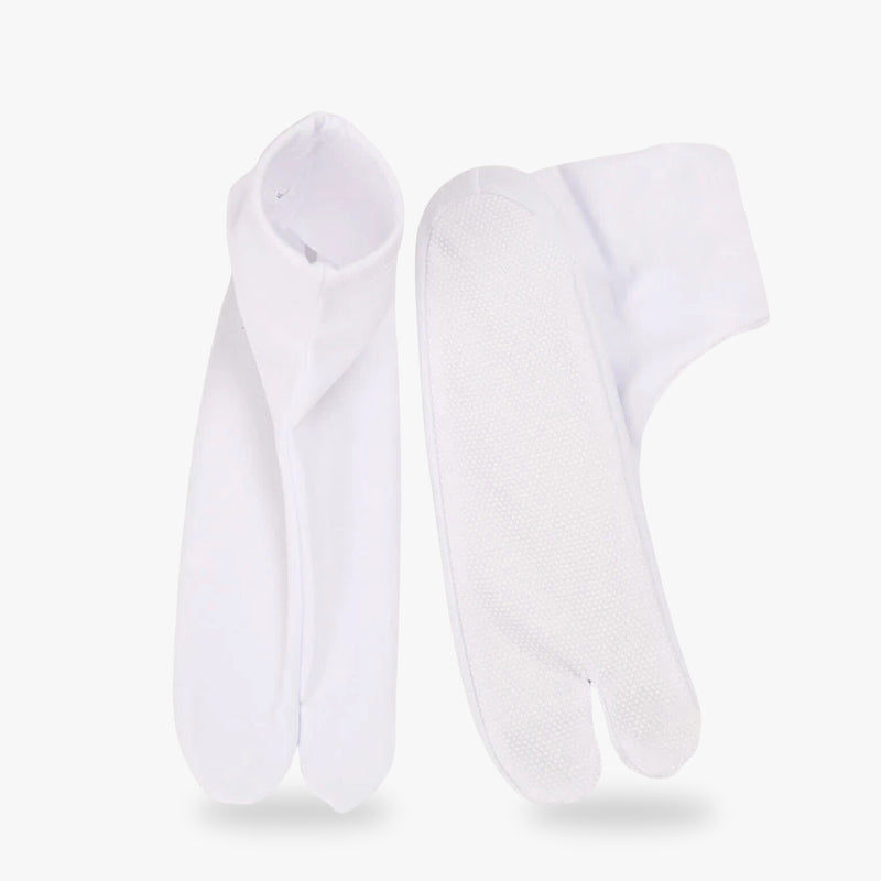 Chaussettes tabi blanches à orteil séparé