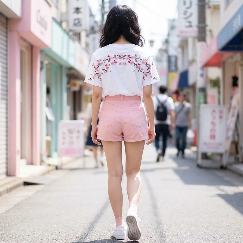 Chemise Brodée Sakura vue de face