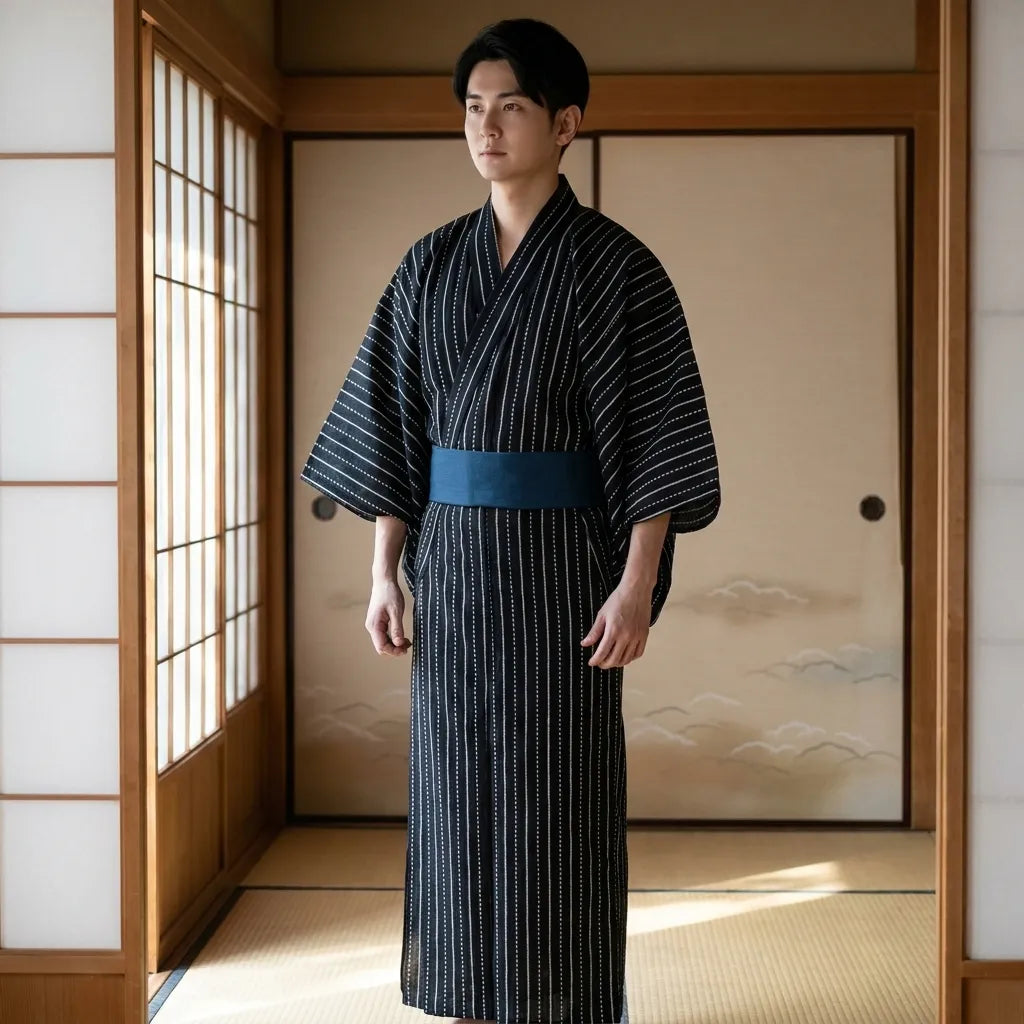 Costume samouraï japonais noir pour homme