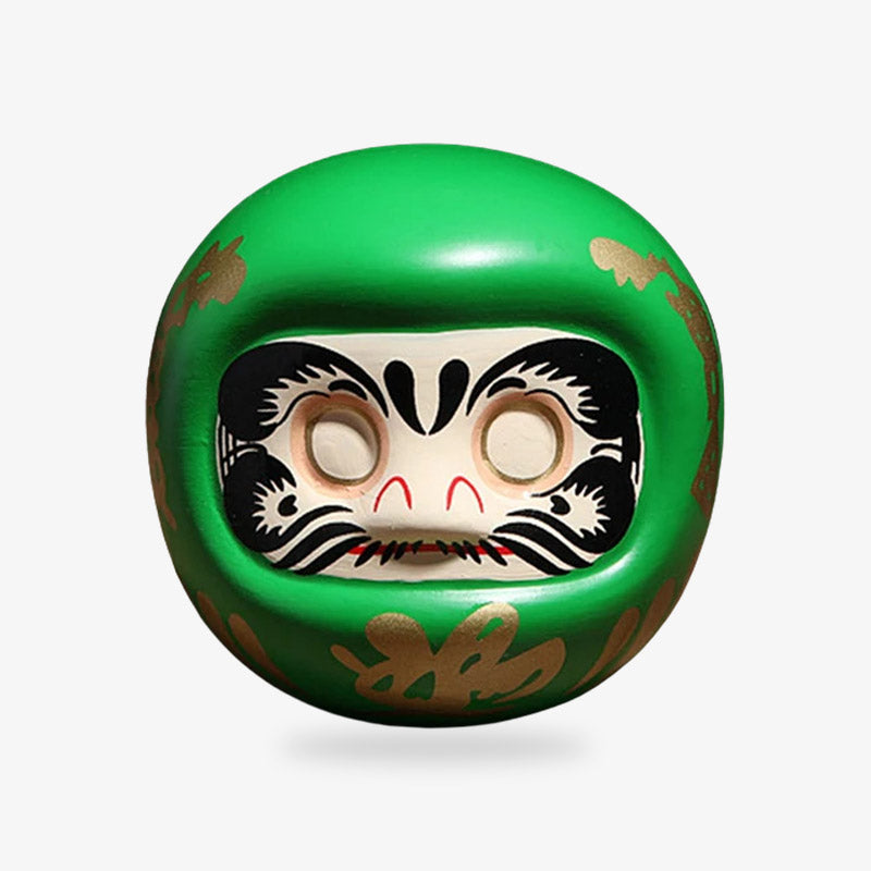 Daruma vert symbole japonais de santé et de prospérité