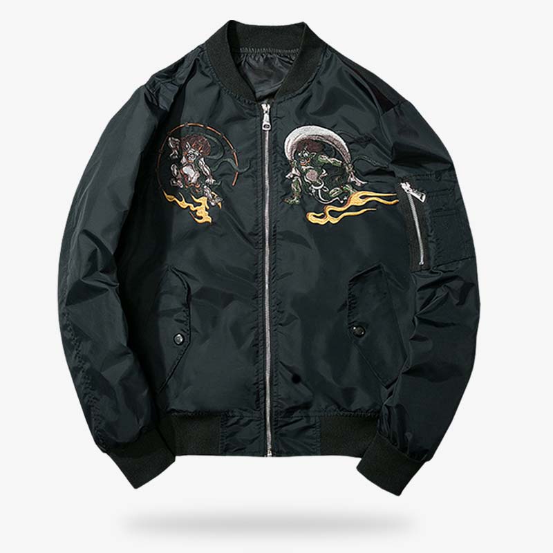 Veste souvenir tokyoïte brodée noire