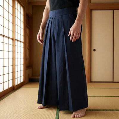 Hakama Homme à plat, vue de face