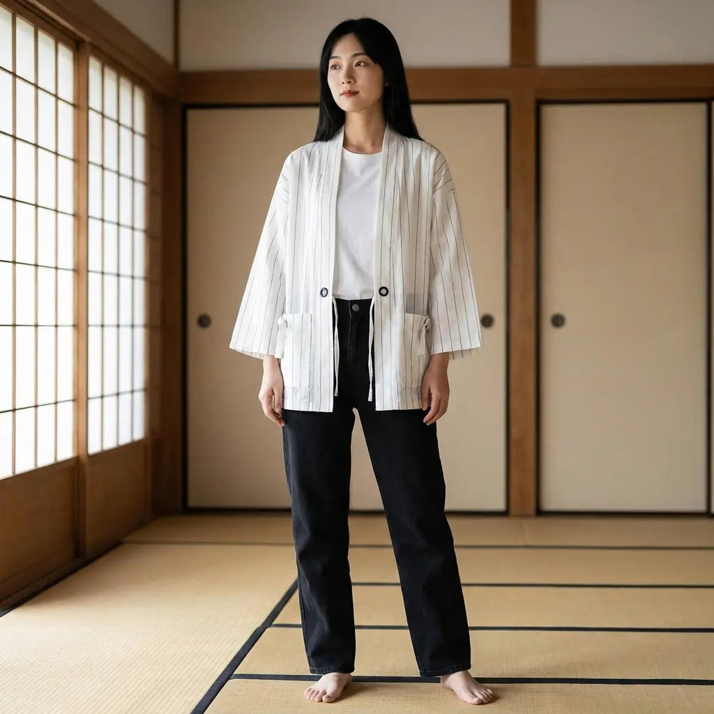 Haori Blanc vue de face