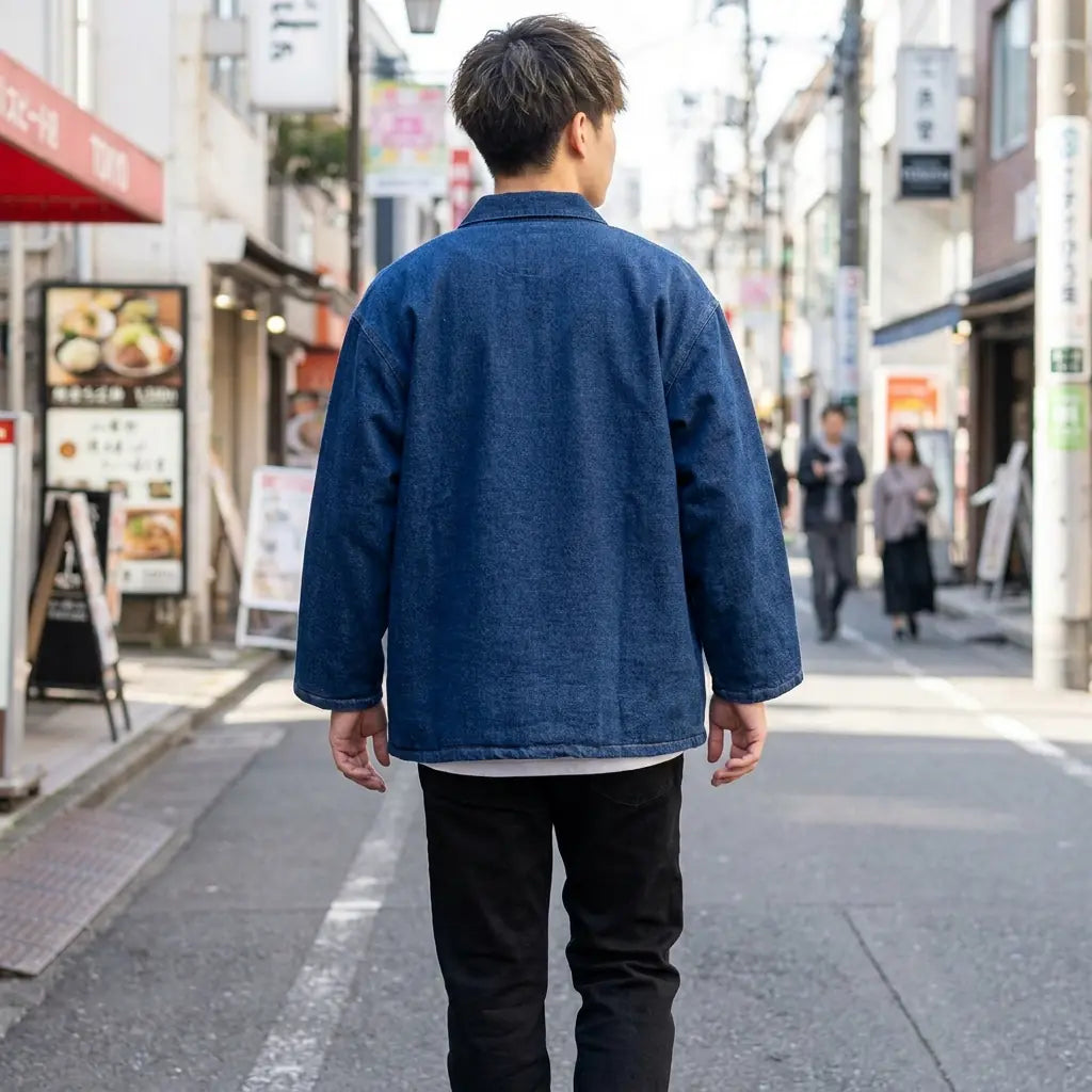 Haori Bleu Indigo vue de face