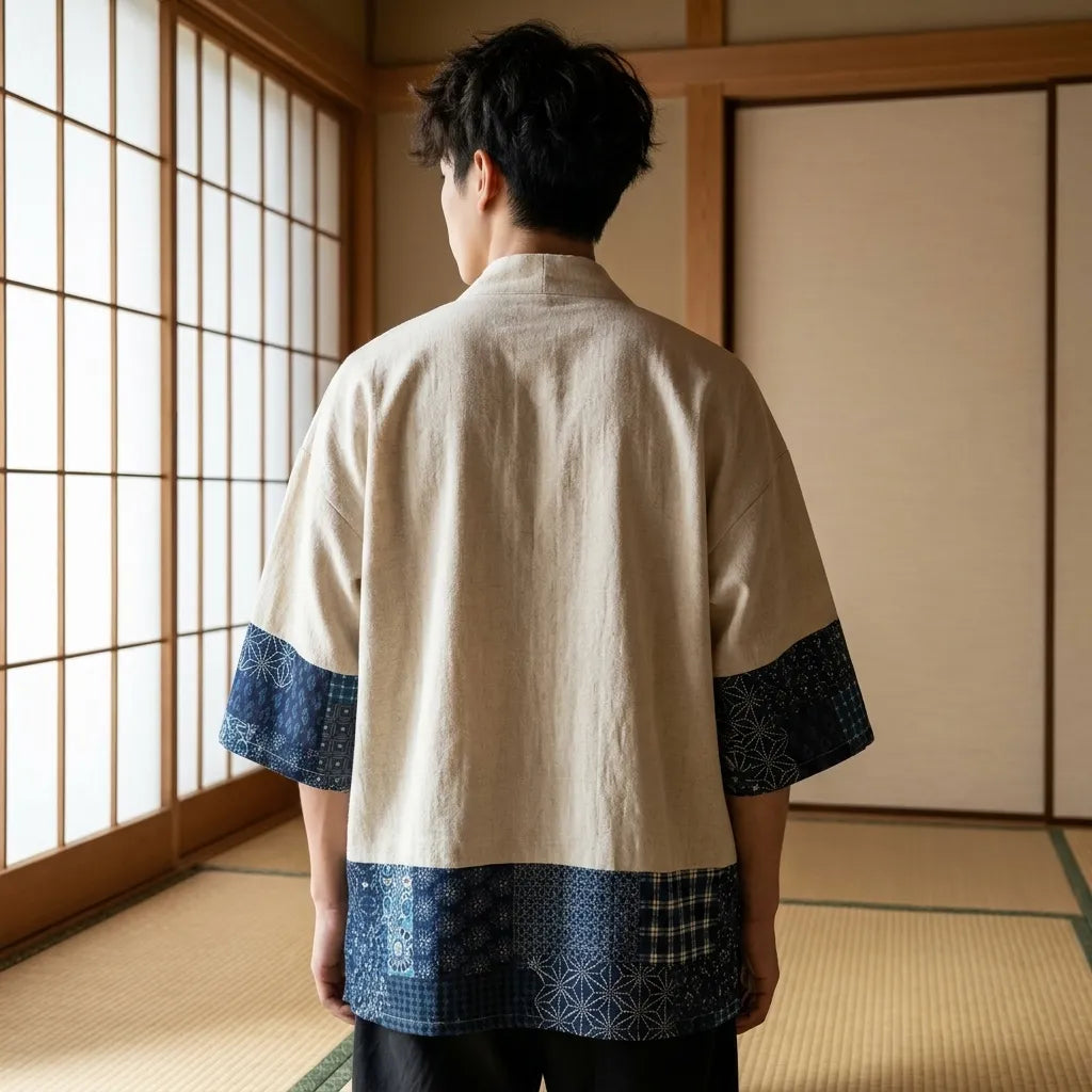 Haori Kimono Cardigan Court motif traditionnel