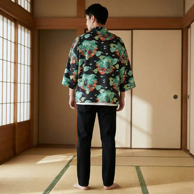 Streetwear Haori vu de dos, motif complet visible