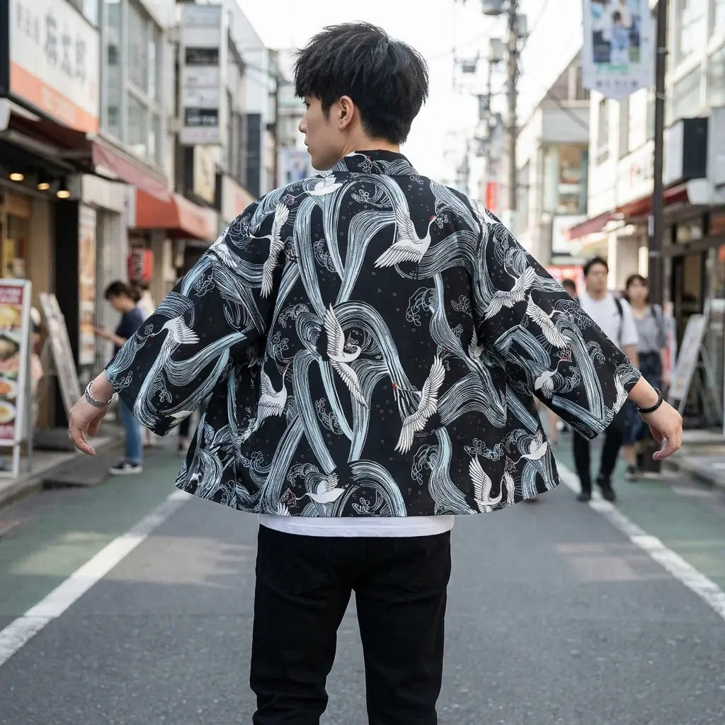 Haori Tsuru Vagues vue de face