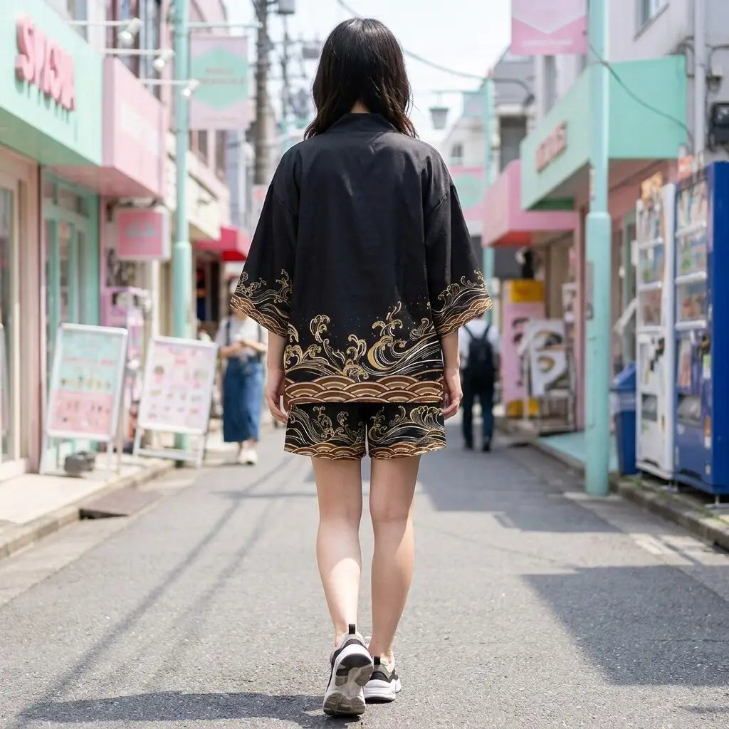 Haori Vague Japonaise vue arrière