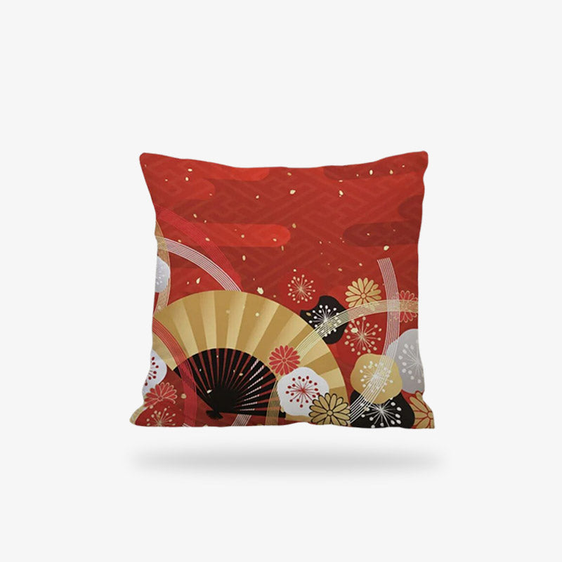 Une housse de coussin japonais à la couleur rouge de Noël !
