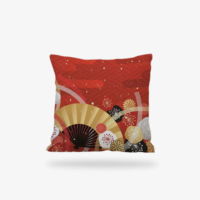 Une housse de coussin japonais à la couleur rouge de Noël !