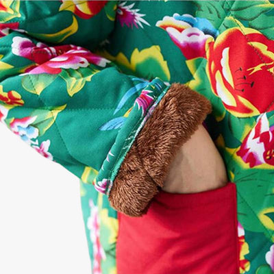 L'interieur des poches de ce manteau hanten pour femme est en fourrure pour avoir plus chaud