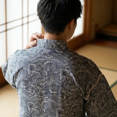 Jinbei coton homme motif traditionnel