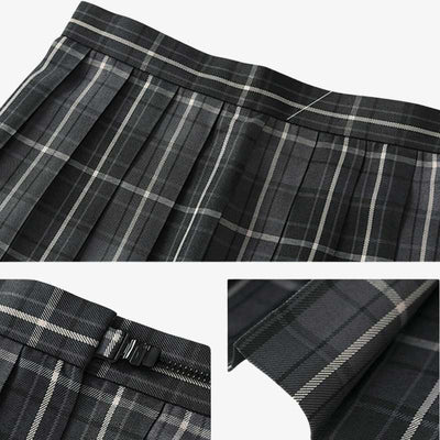 Jupe plissée à carreaux inspirée du style des étudiantes japonaises, idéale pour compléter un uniforme scolaire japonais authentique.