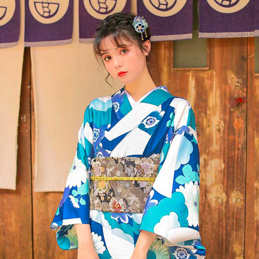Kimono ceinture obi assortie