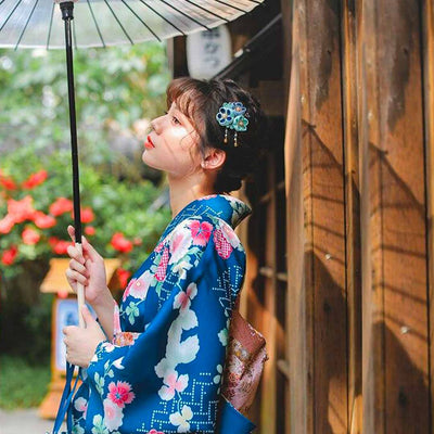 Kimono femme manches larges style traditionnel