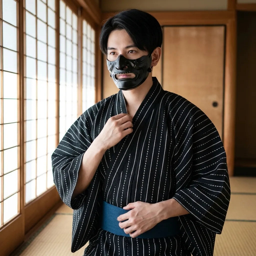 Kimono Cosplay Noir vue arrière
