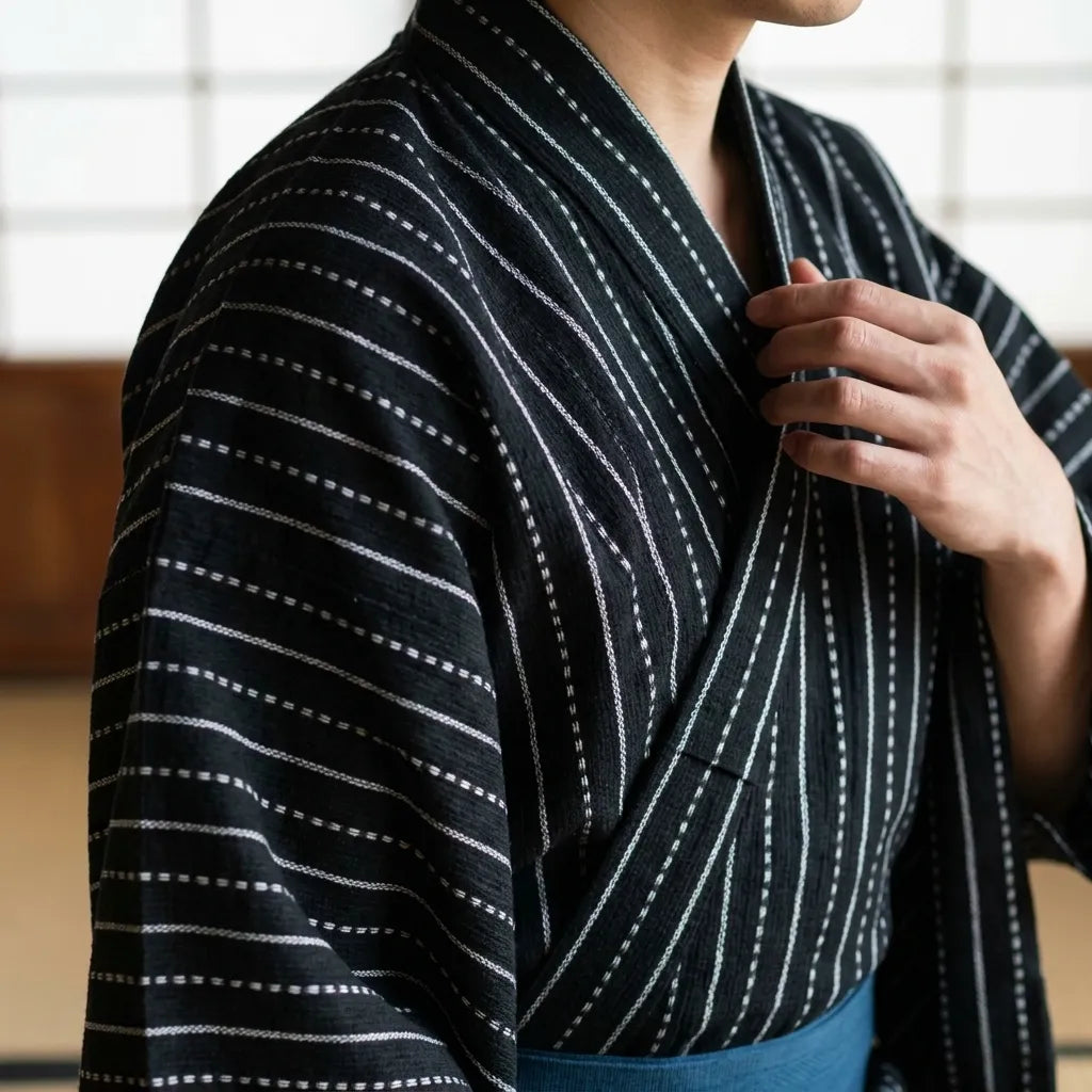 Kimono Cosplay Noir vue de face