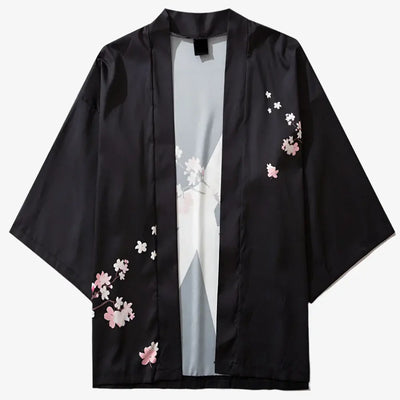 Kimono Fleuri à plat, vue de face