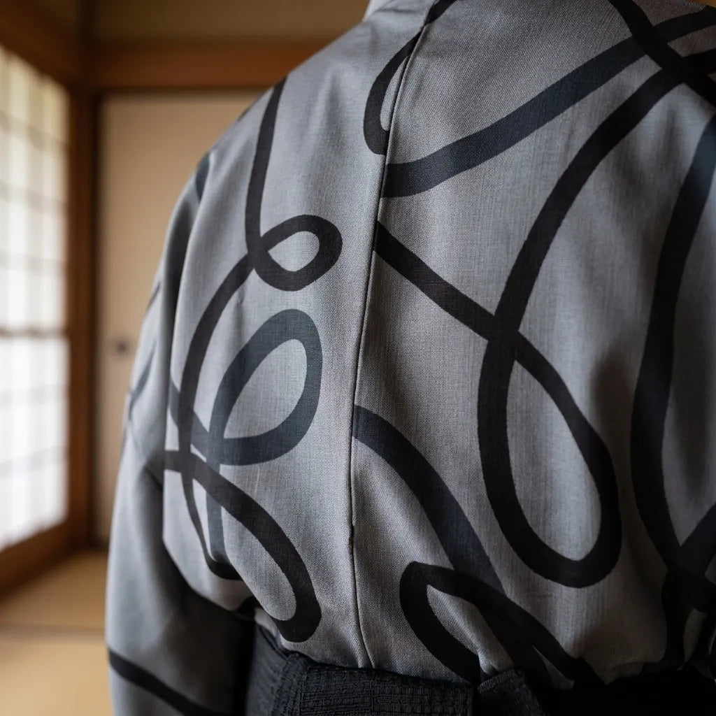 Kimono Gris Homme vue de face