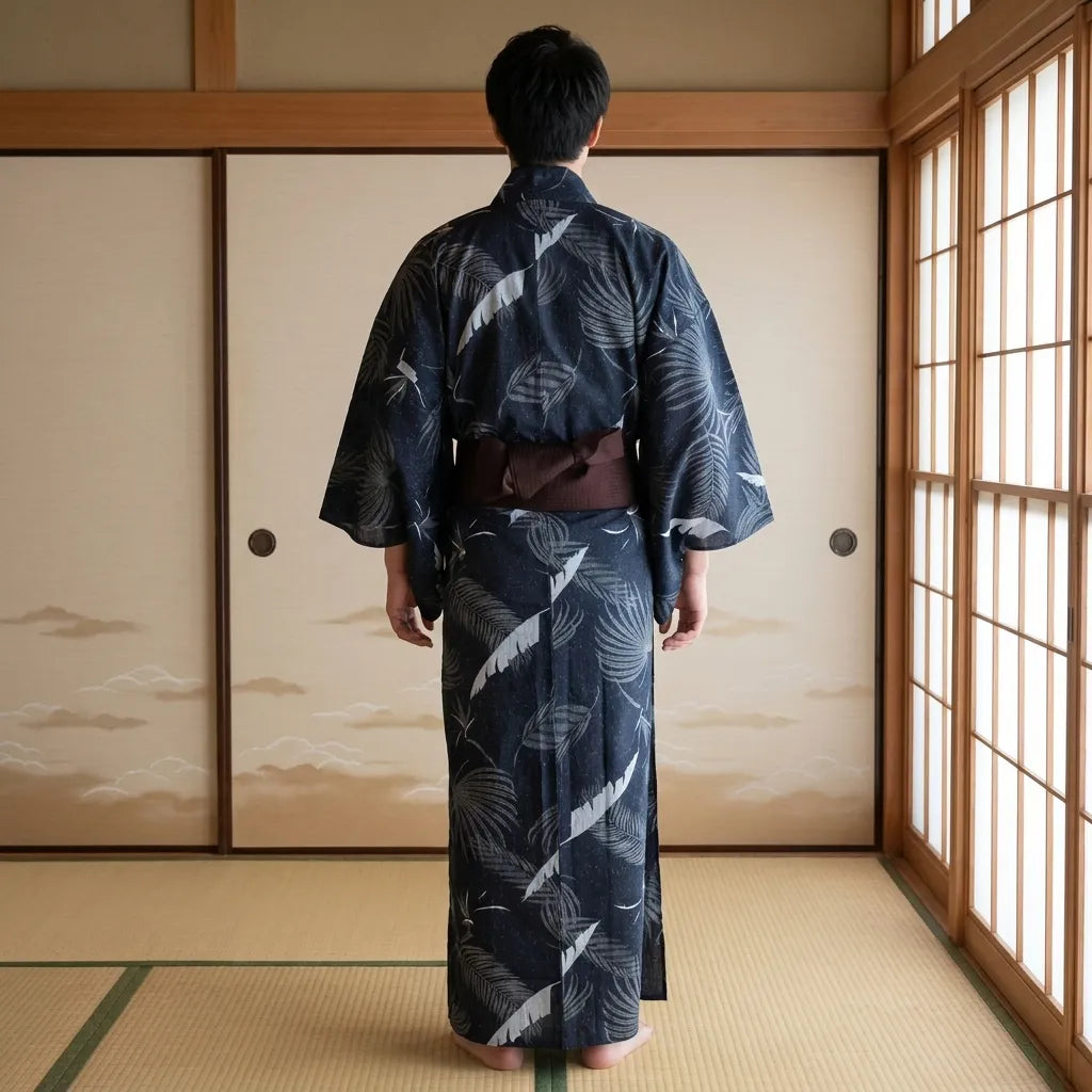 Kimono Grue Homme vue de face