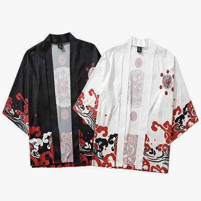 Veste Style Kimono Homme à plat, vue de face