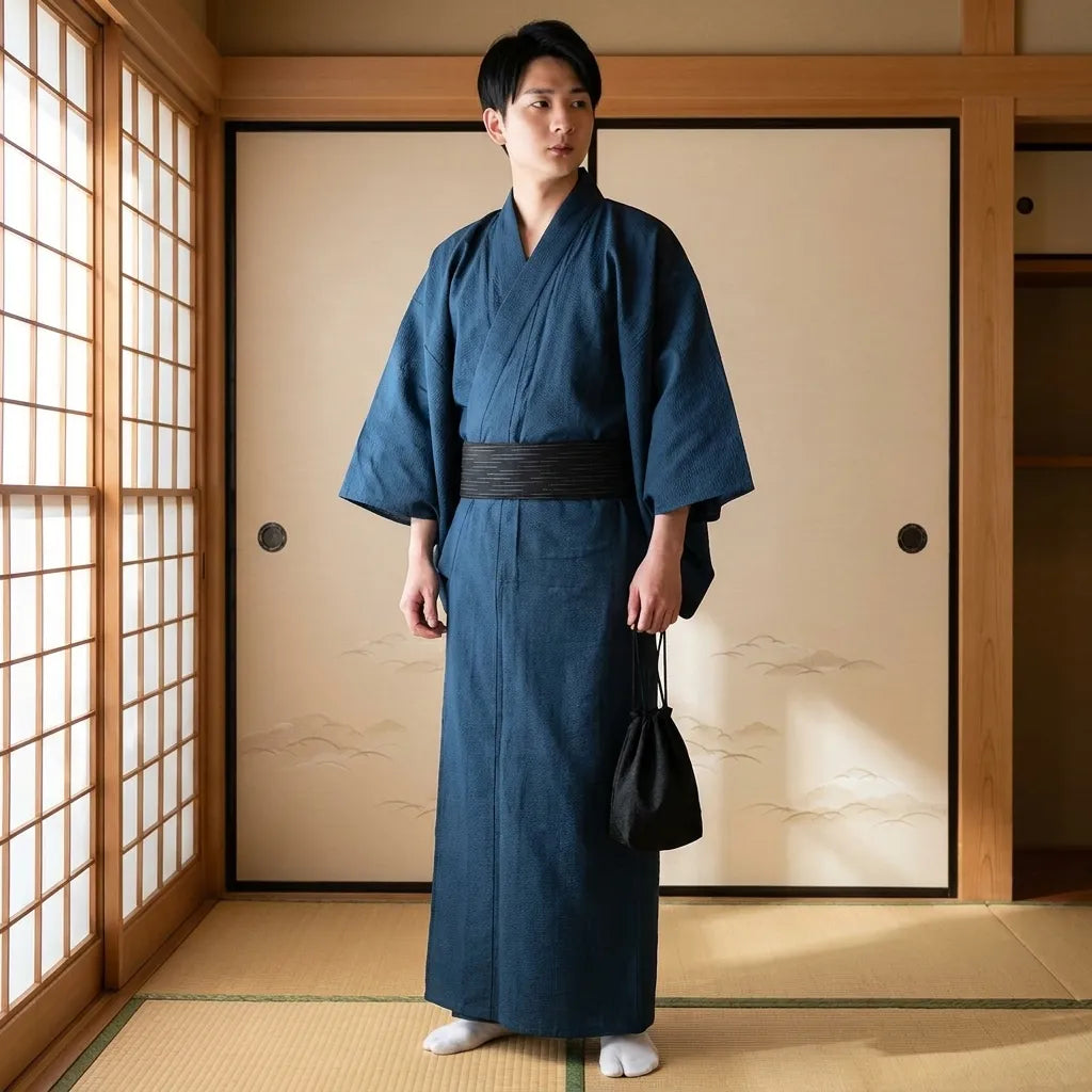 Kimono Homme en Coton vue de face