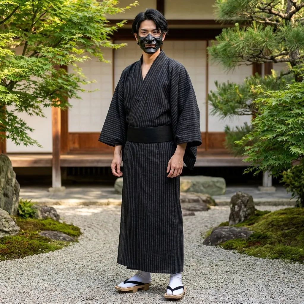 Kimono Homme Japonais vue arrière