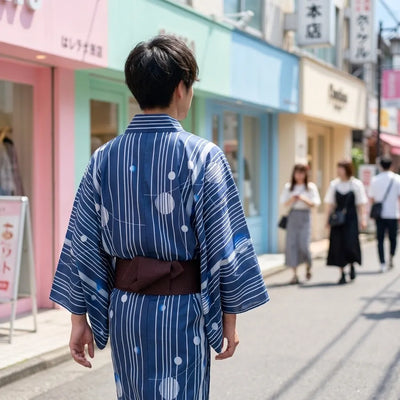 Kimono homme avec manches larges détaillées