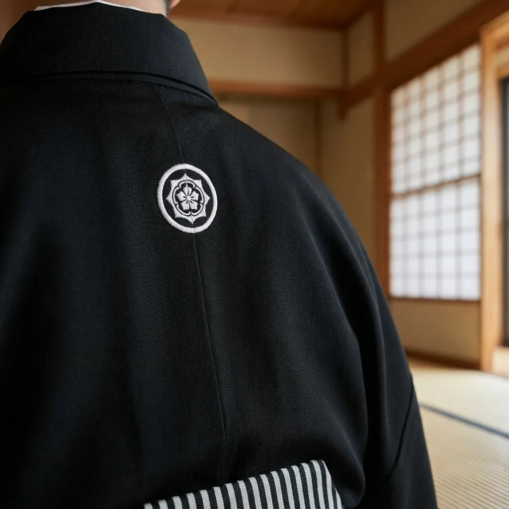 Kimono Homme Noir vue de face