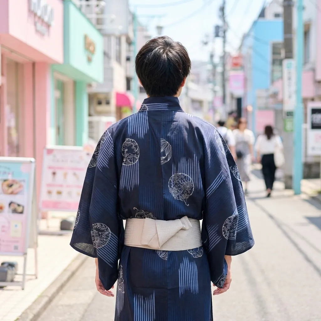 Kimono Homme obi vue de face